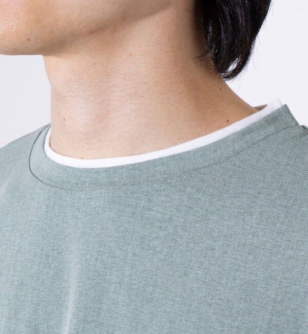 GLOSTER「【GLOSTER/グロスター】フェード加工 天竺 フェイクレイヤード ロングスリーブTシャツ ロンT」|Tシャツ・カットソー|