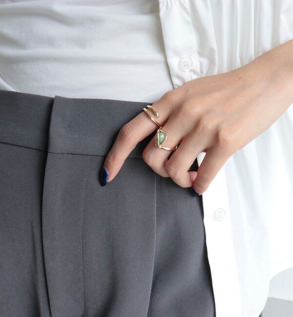 fredy emue「フェイクストーン2セットリング」|リング|ミント