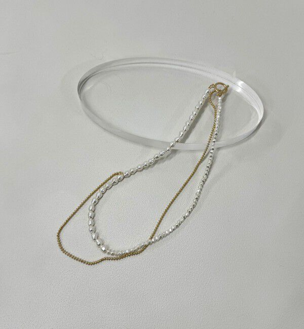 fredy emue「パールチェーンアシメネックレス」|ネックレス|