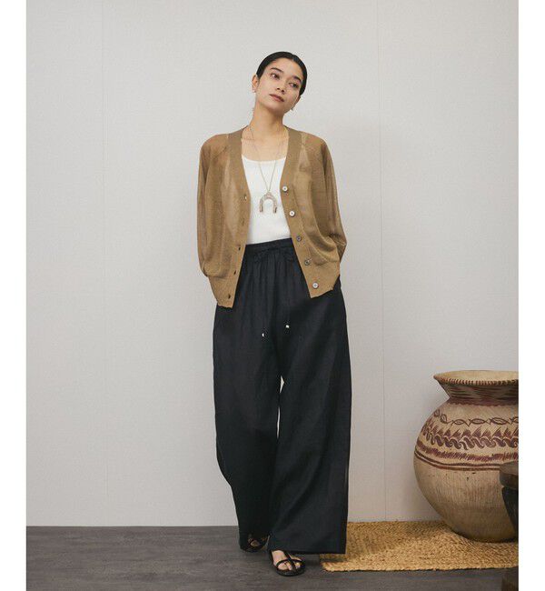 SALON adam et rope'「【WEB限定】ヨーロピアンフラックスリネンリラックスパンツ」|チノ|