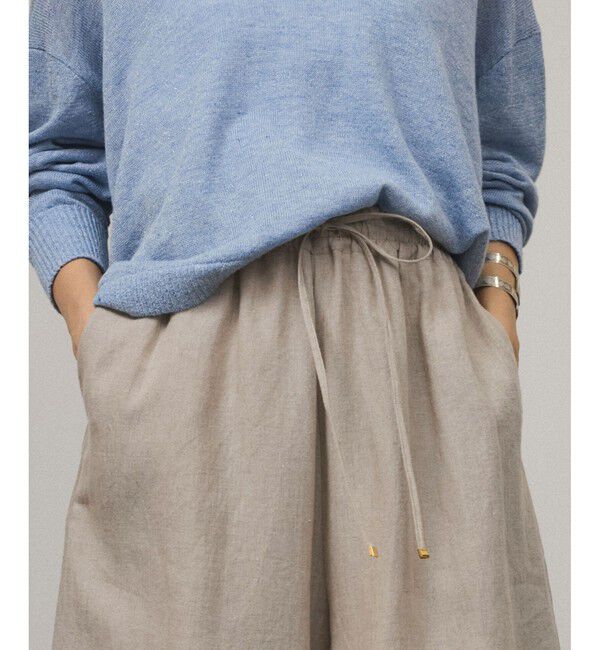 SALON adam et rope'「【WEB限定】ヨーロピアンフラックスリネンリラックスパンツ」|チノ|