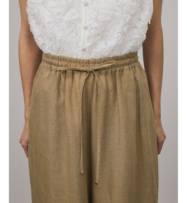 SALON adam et rope'「【WEB限定】ヨーロピアンフラックスリネンリラックスパンツ」|チノ|