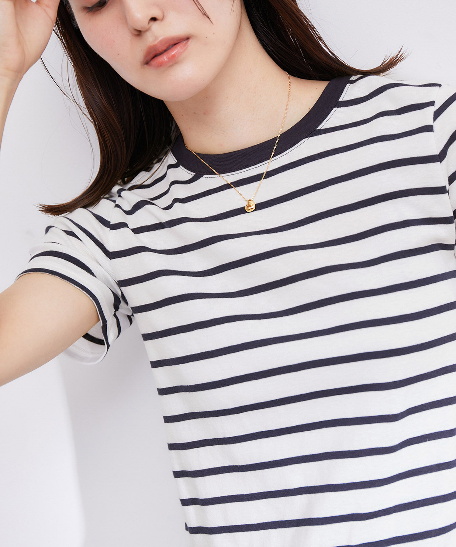 ROPE「【PETIT BATEAU（プチバトー）&times;ROPE'】ラウンドネックTEE」|Tシャツ・カットソー|