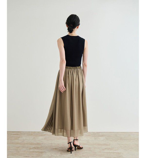 ROPE「【洗える】ブライトネスヤーン サイドプリーツスカート」|スカート|