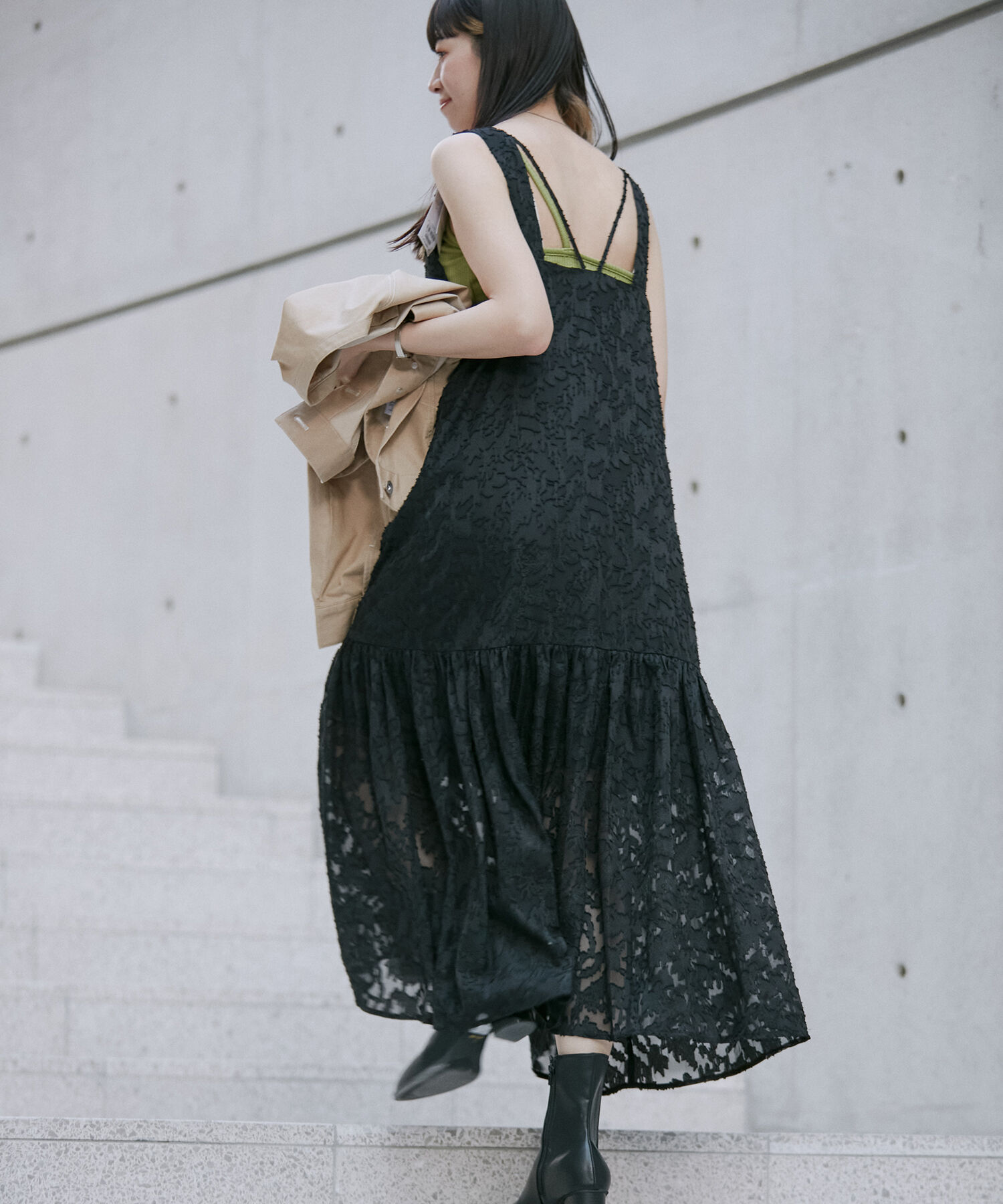 vis-a-vis「【WEB限定】シアージャガードノースリーブワンピース」|ワンピース|