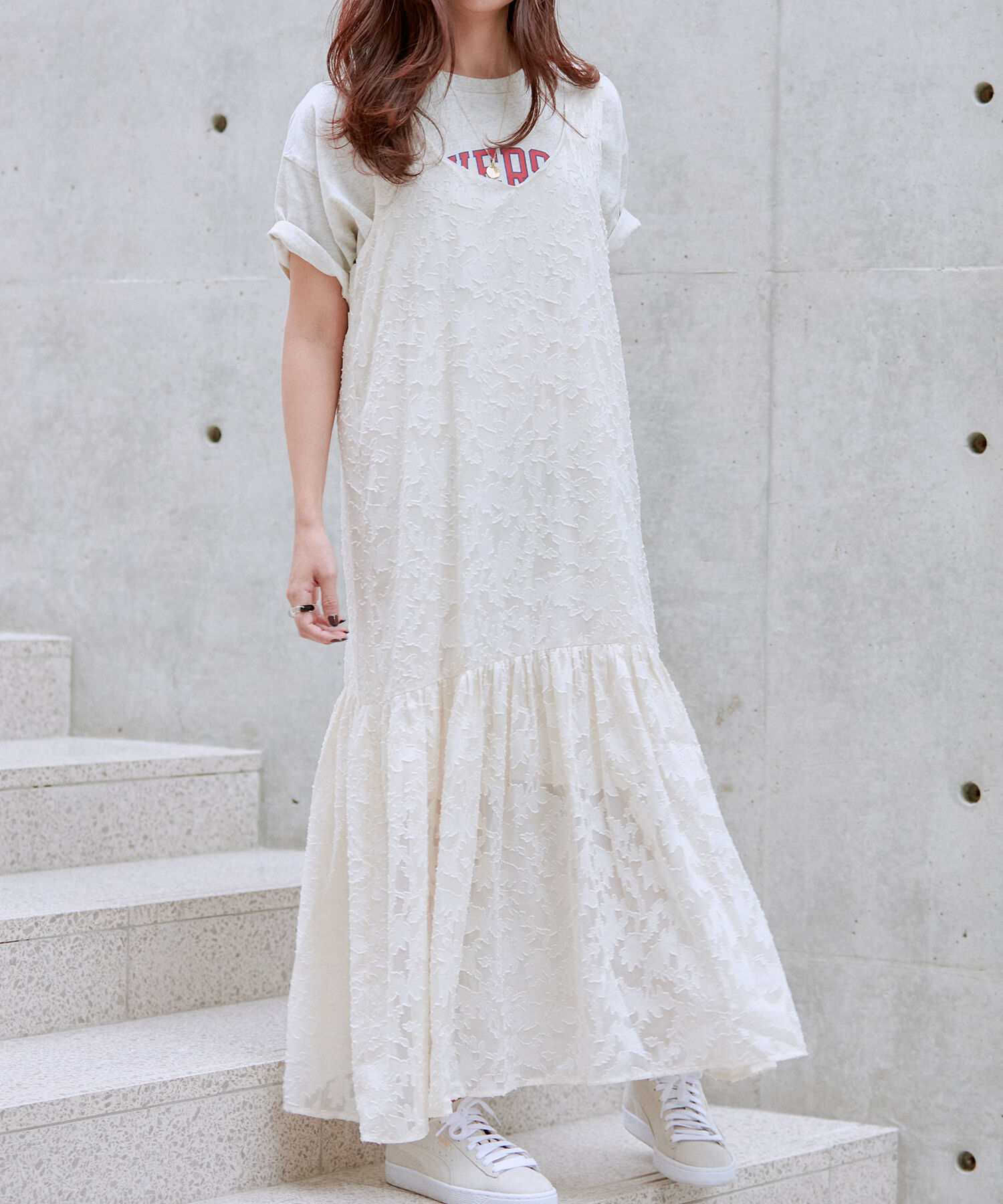 vis-a-vis「【WEB限定】シアージャガードノースリーブワンピース」|ワンピース|