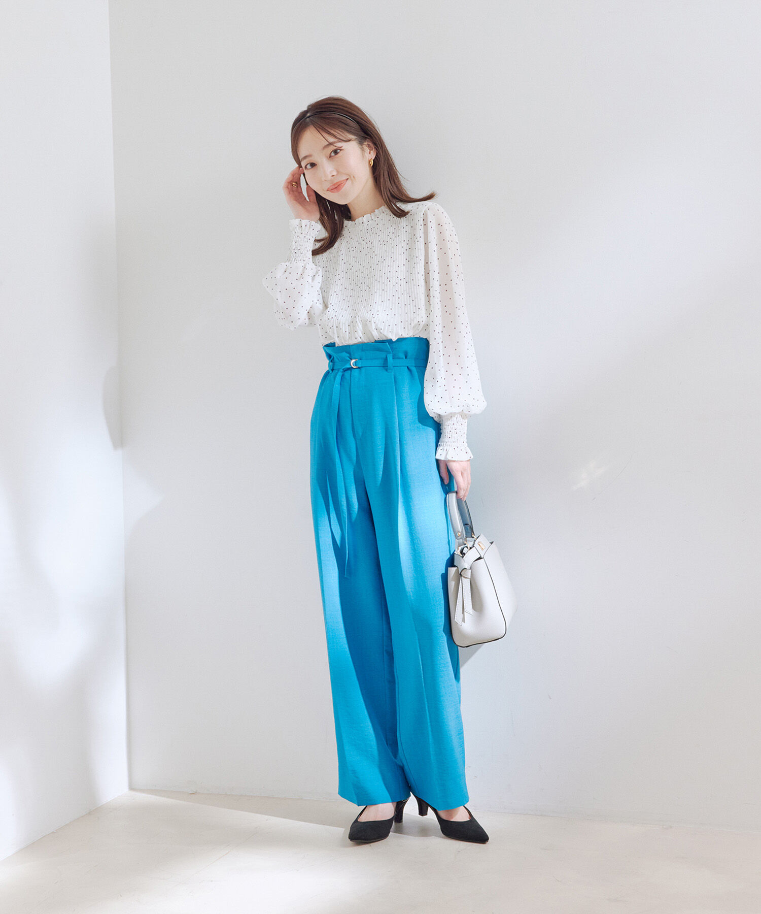 VIS「【洗える】シフォンプリーツブラウス」|シャツ・ブラウス|