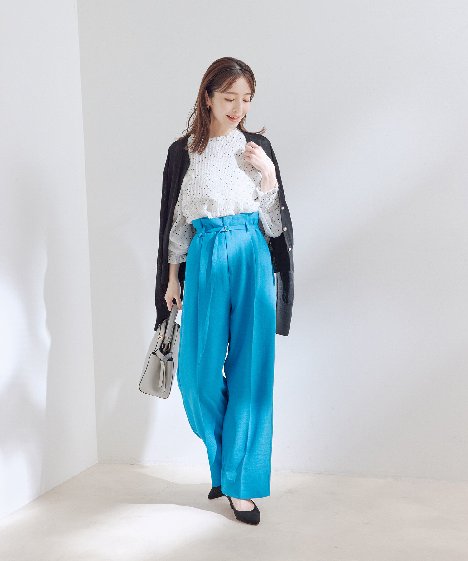 VIS「【洗える】シフォンプリーツブラウス」|シャツ・ブラウス|