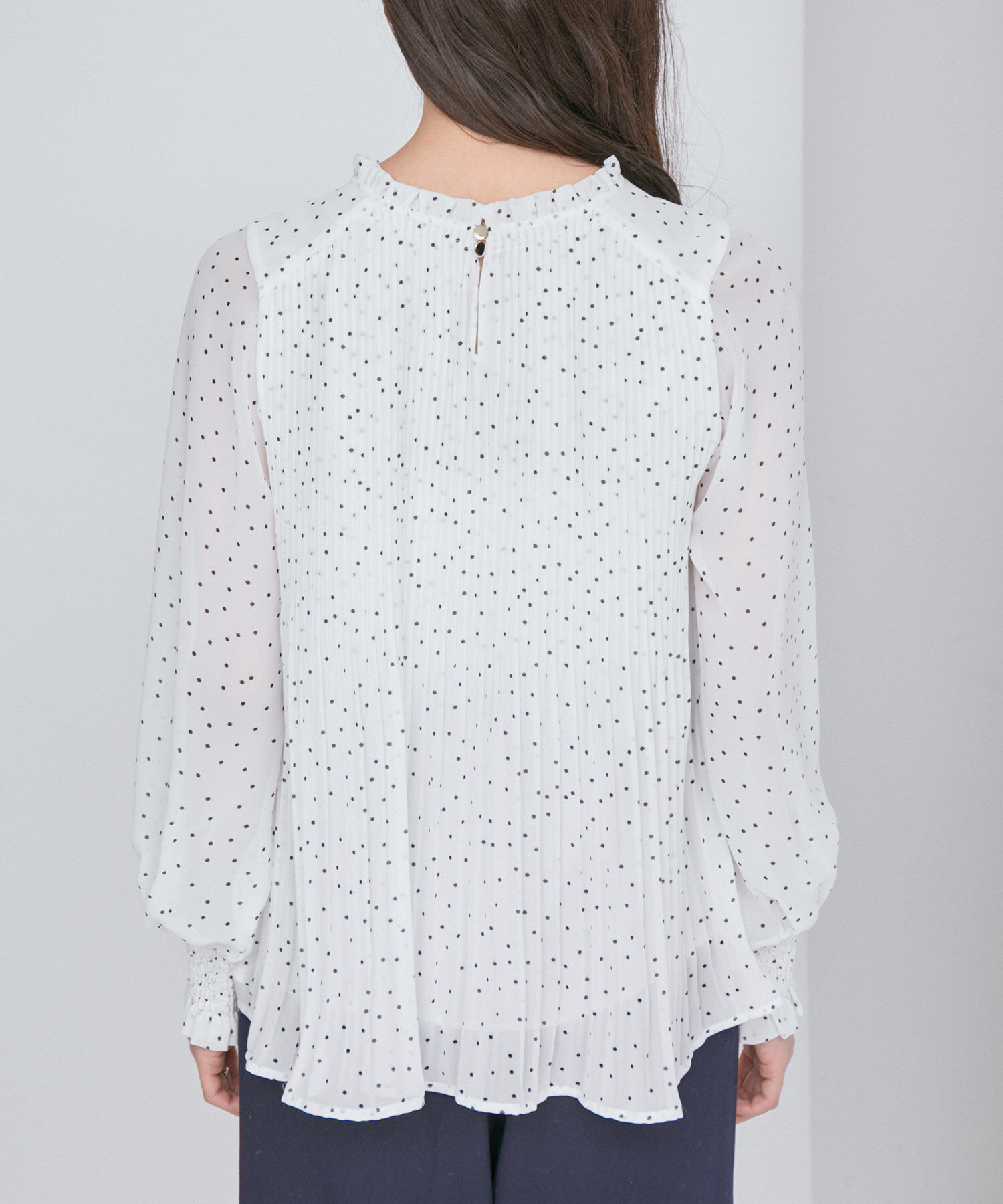 VIS「【洗える】シフォンプリーツブラウス」|シャツ・ブラウス|