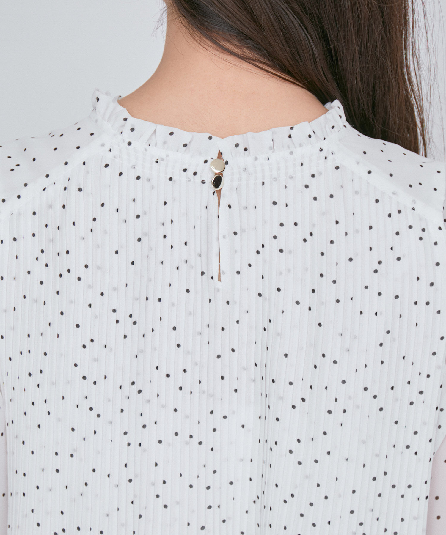 VIS「【洗える】シフォンプリーツブラウス」|シャツ・ブラウス|