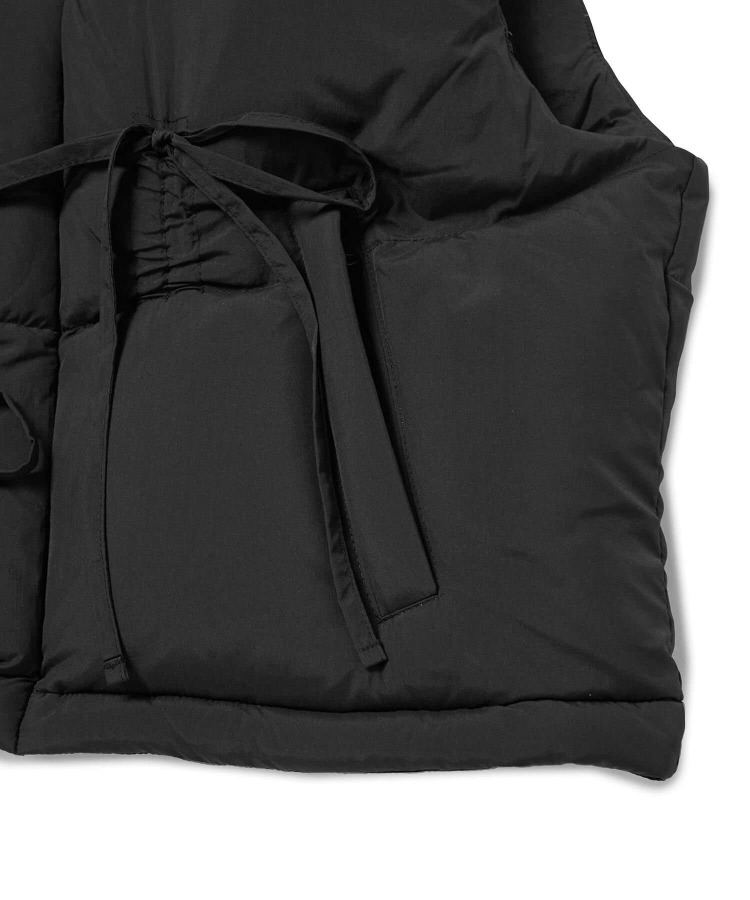 VIS「【韓国人気ブランド/sinoon】リボンディテールダウンベスト」|ダウン|