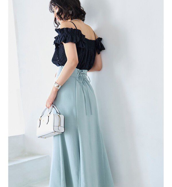 VIS「【2WAY】エンブロイダリーレースショルダーブラウス」|シャツ・ブラウス|