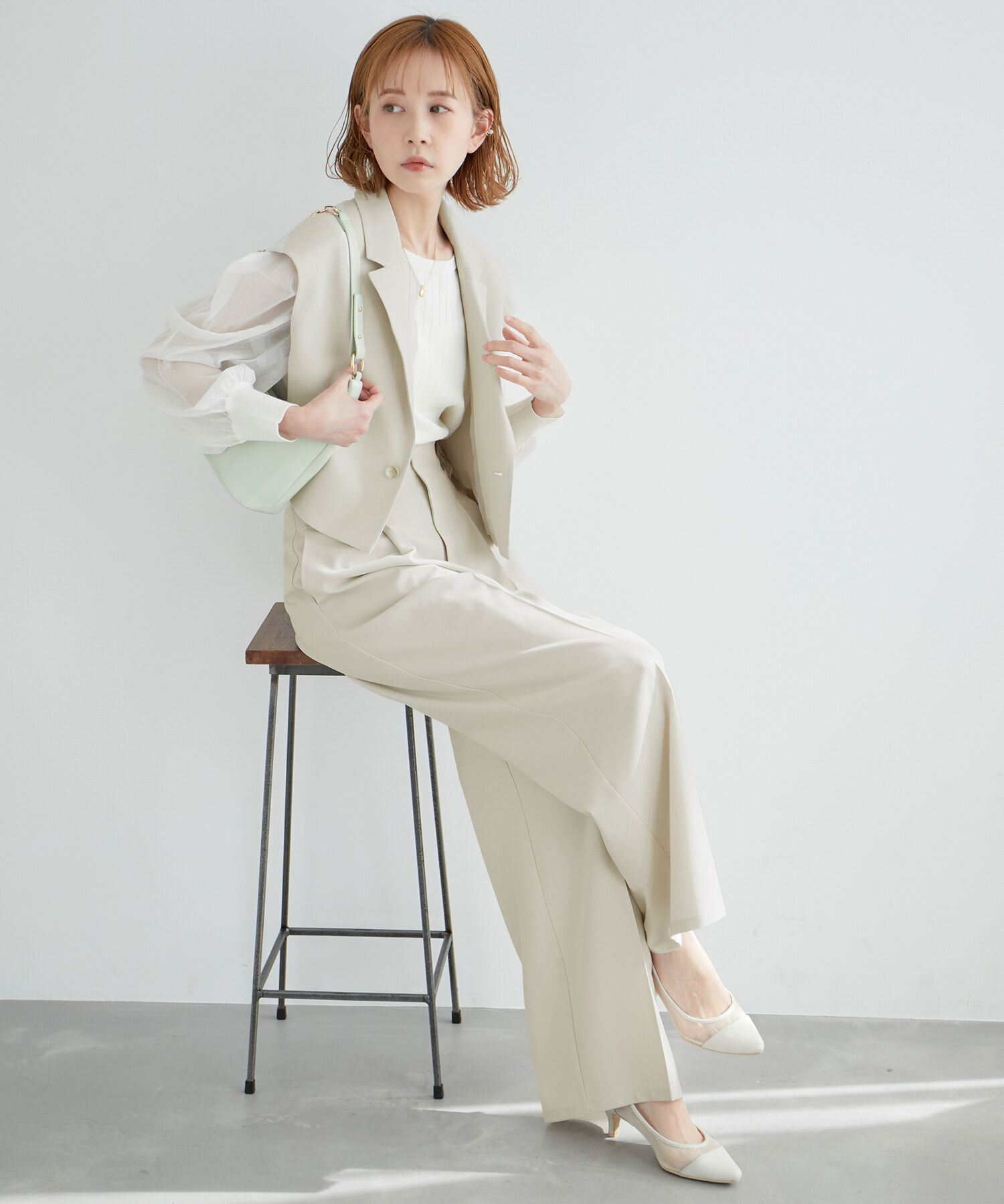 Rope&rsquo;Picnic「ハイウエストセンタープレスパンツ/UVカット・セットアップ対応・リンクコーデ」|その他|