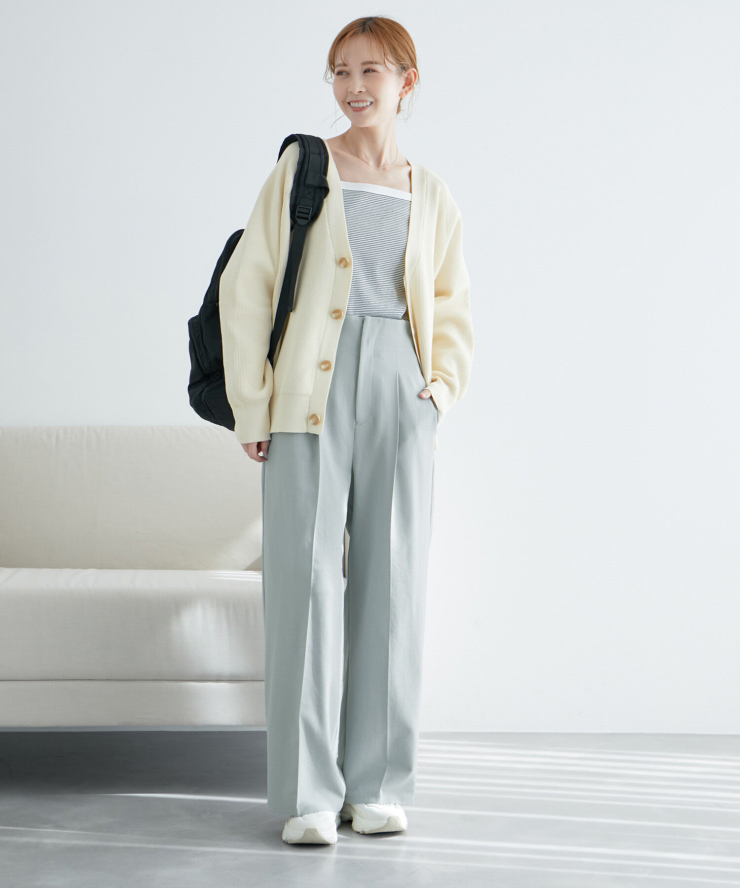 Rope&rsquo;Picnic「ハイウエストセンタープレスパンツ/UVカット・セットアップ対応・リンクコーデ」|その他|