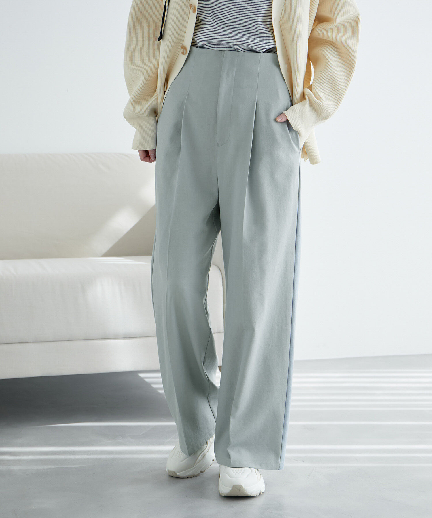 Rope&rsquo;Picnic「ハイウエストセンタープレスパンツ/UVカット・セットアップ対応・リンクコーデ」|その他|