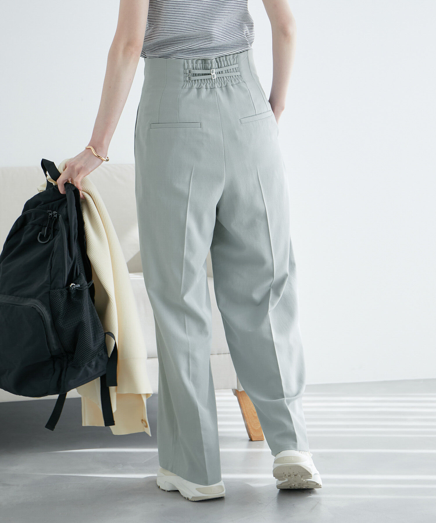 Rope&rsquo;Picnic「ハイウエストセンタープレスパンツ/UVカット・セットアップ対応・リンクコーデ」|その他|