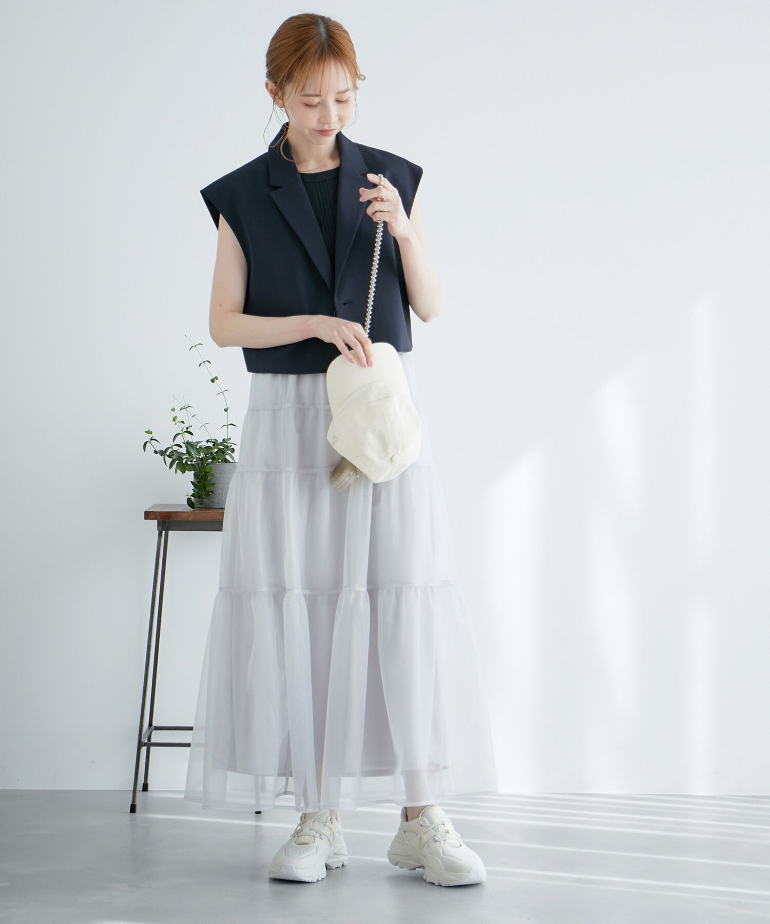 Rope&rsquo;Picnic「ショート丈ジレ/UVカット・リンクコーデ」|ベスト・ジレ|