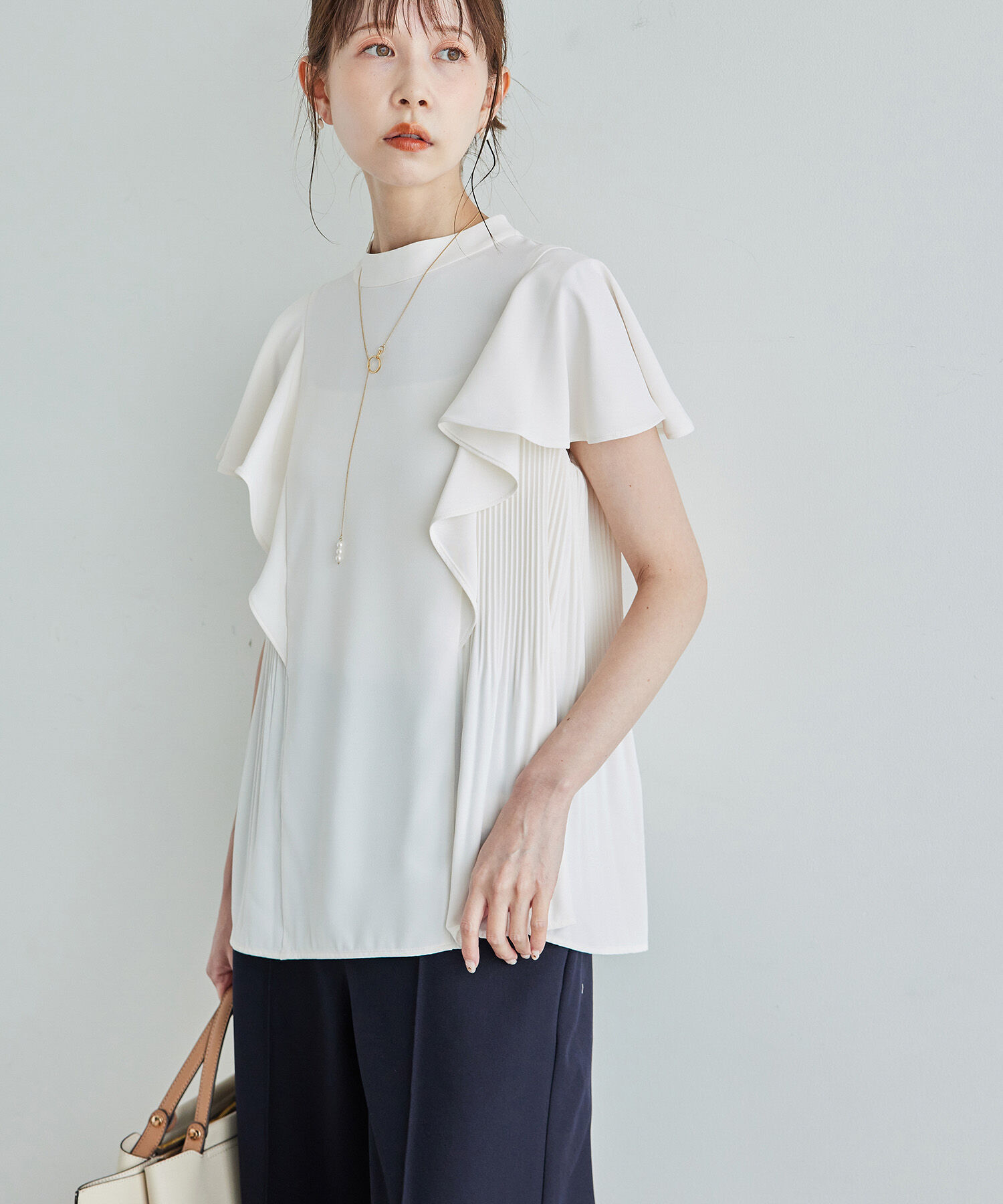 Rope&rsquo;Picnic「サイドプリーツフレアスリーブブラウス」|シャツ・ブラウス|