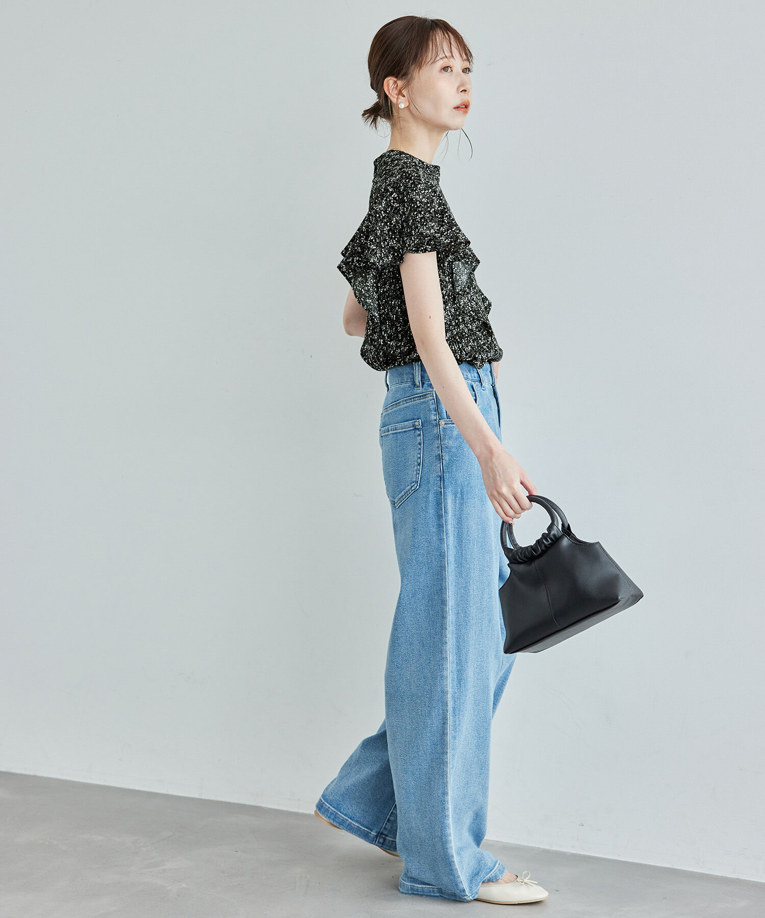 Rope&rsquo;Picnic「サイドプリーツフレアスリーブブラウス」|シャツ・ブラウス|