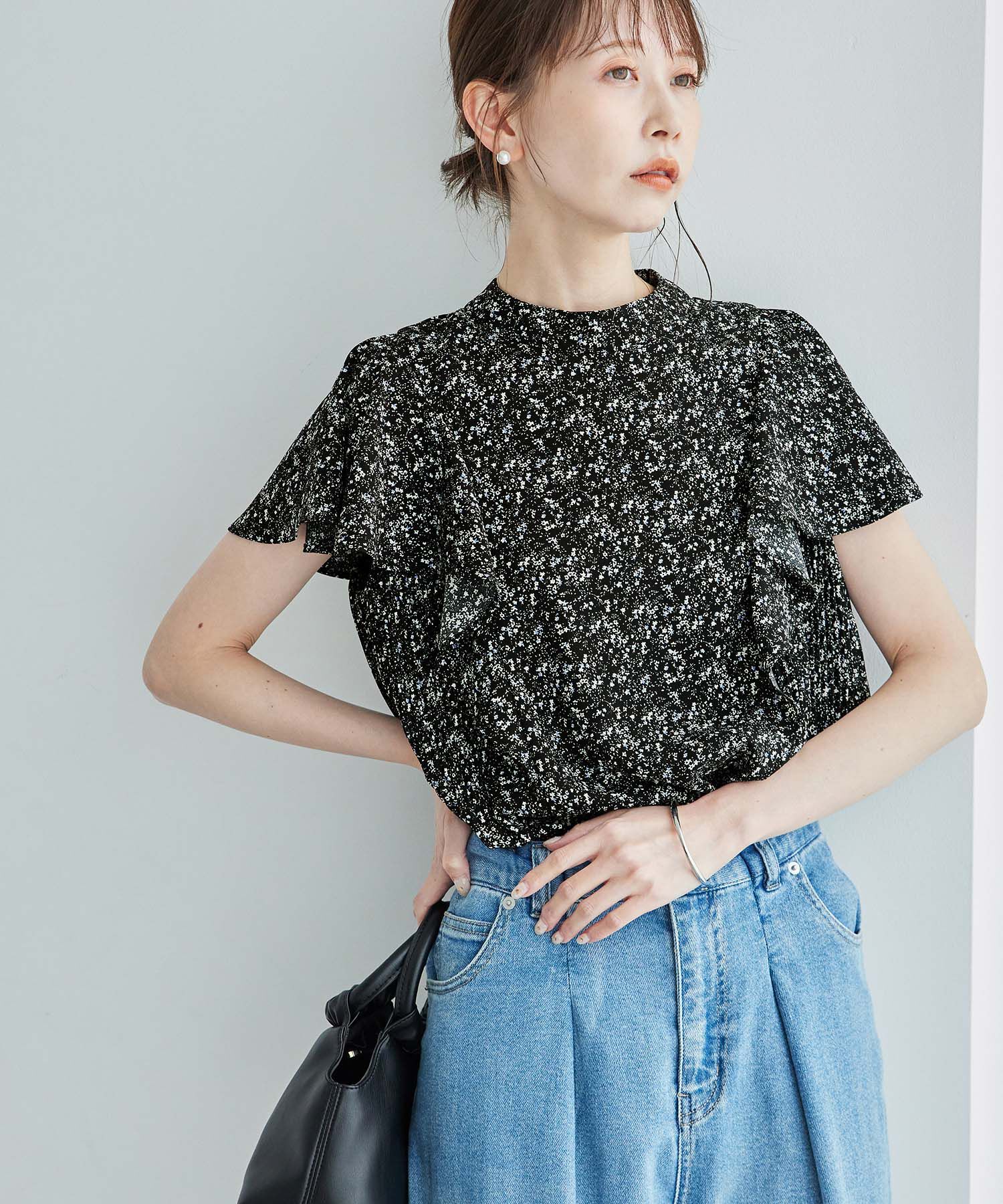 Rope&rsquo;Picnic「サイドプリーツフレアスリーブブラウス」|シャツ・ブラウス|