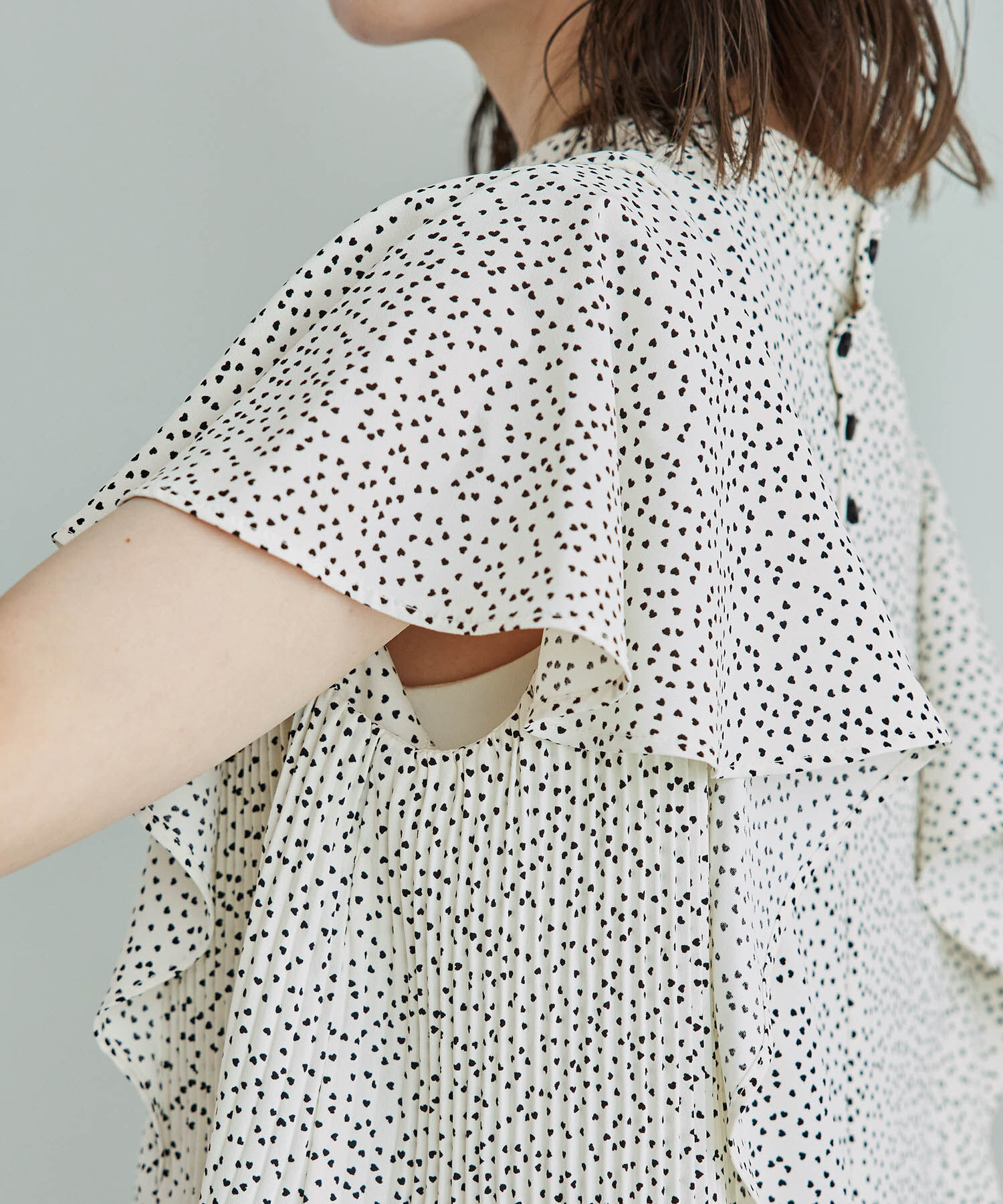 Rope&rsquo;Picnic「サイドプリーツフレアスリーブブラウス」|シャツ・ブラウス|