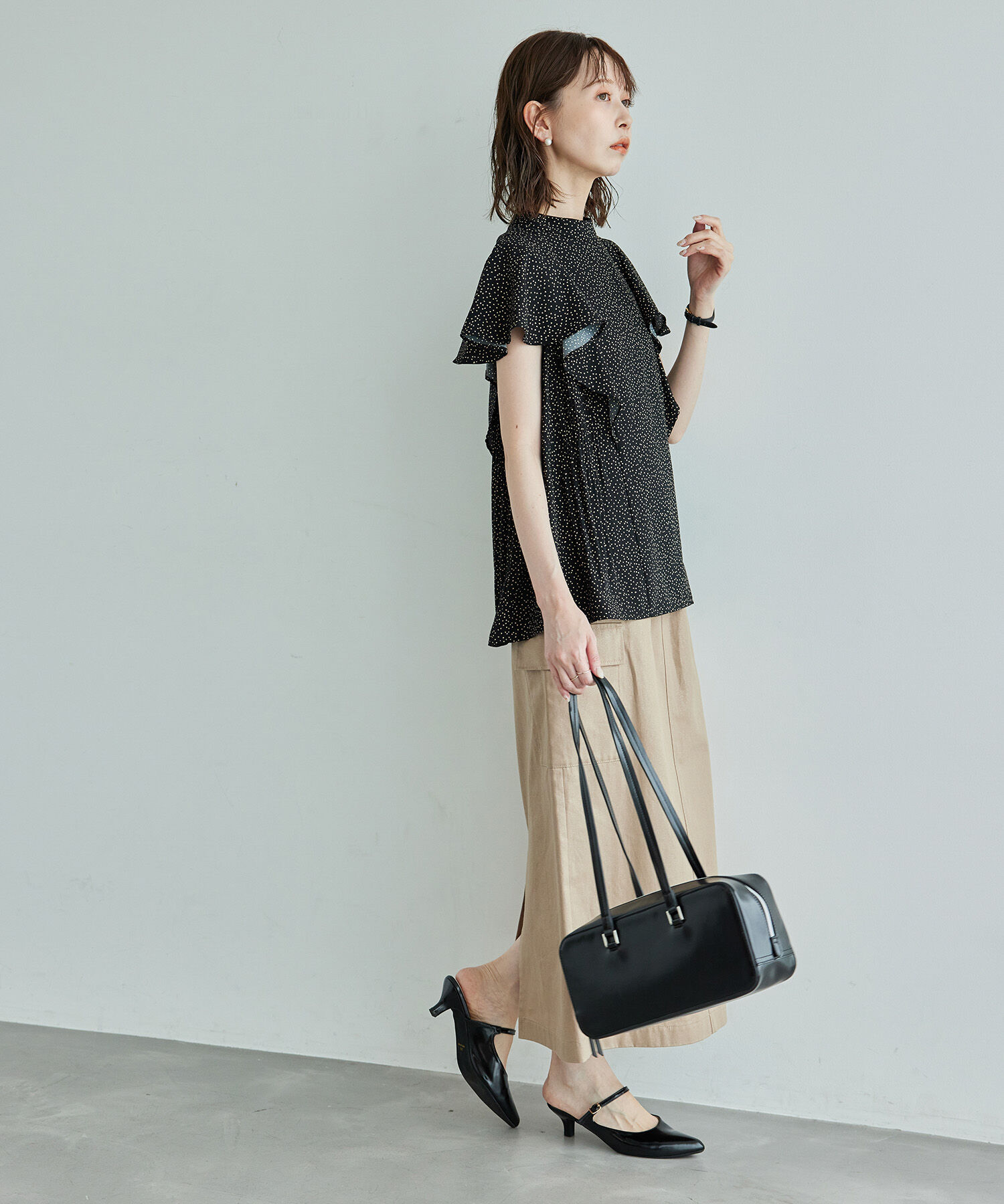 Rope&rsquo;Picnic「サイドプリーツフレアスリーブブラウス」|シャツ・ブラウス|