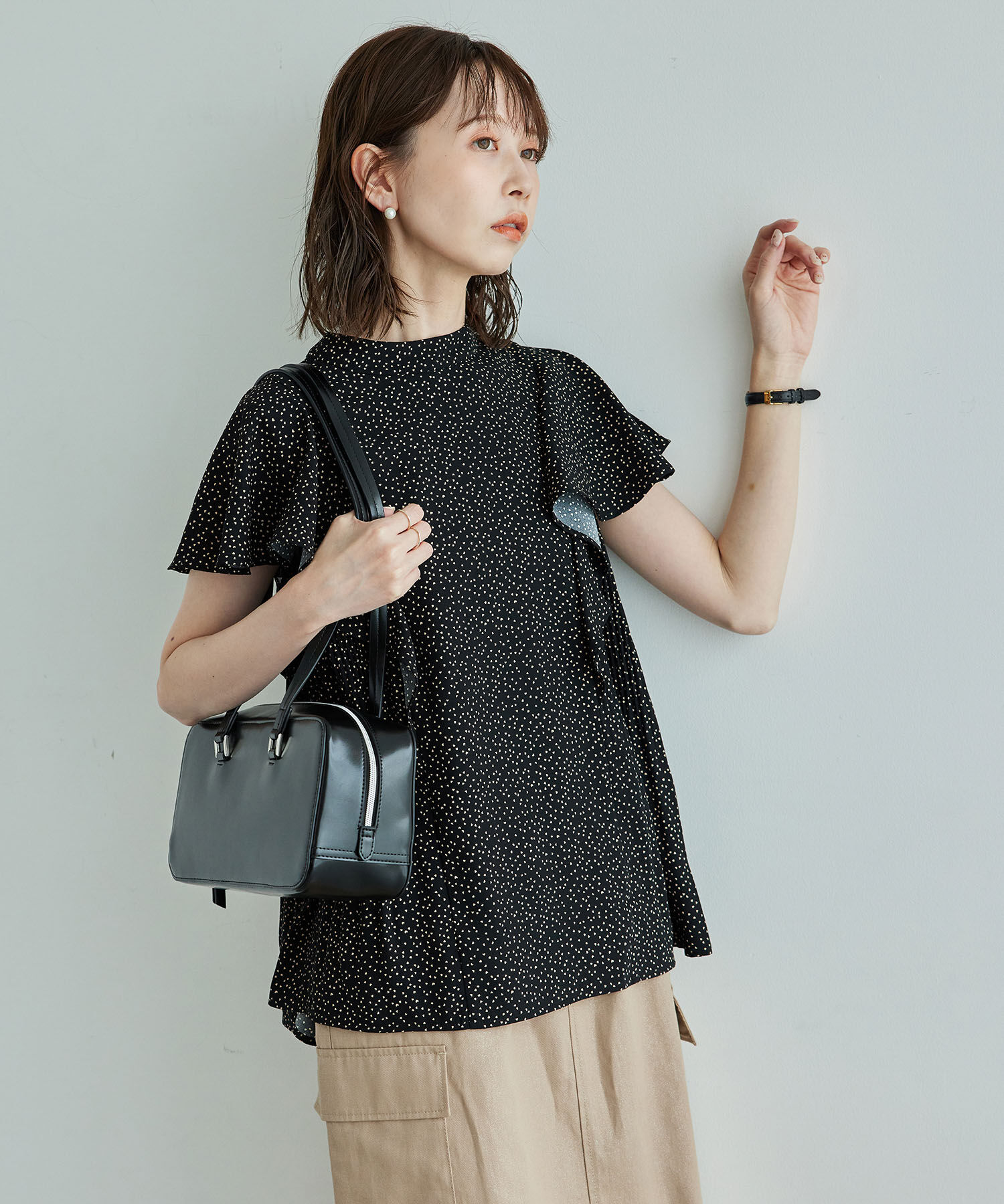 Rope&rsquo;Picnic「サイドプリーツフレアスリーブブラウス」|シャツ・ブラウス|