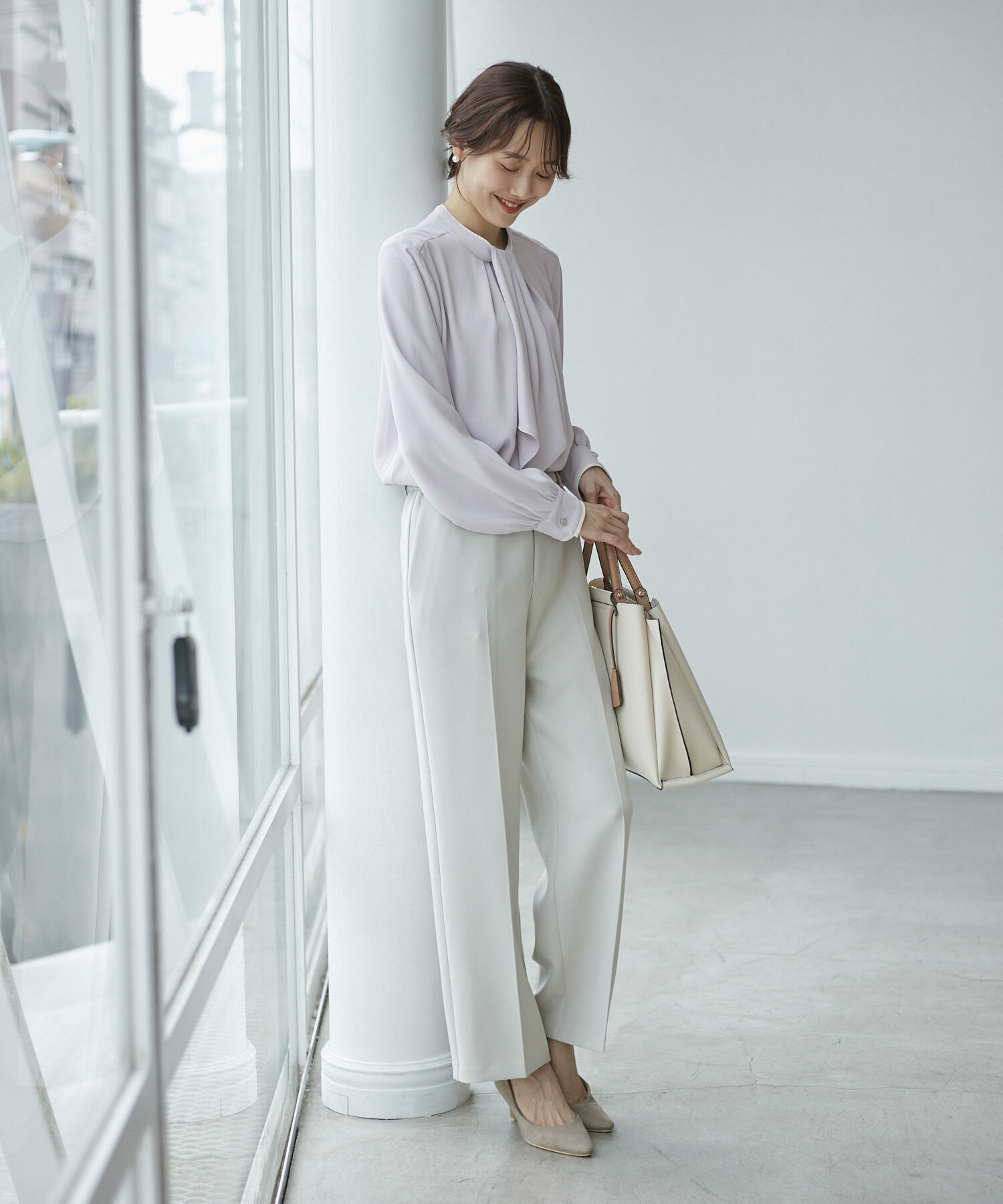 Rope&rsquo;Picnic「2WAY/配色ボウタイブラウス」|シャツ・ブラウス|