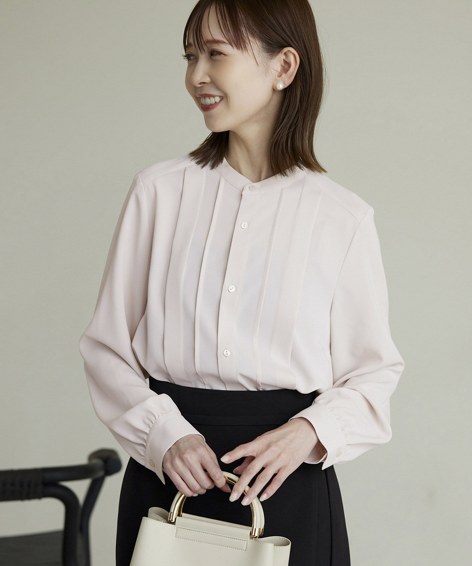 Rope&rsquo;Picnic「白からの解放/ランダムタックブラウス/リンクコーデ」|シャツ・ブラウス|ピンク系(65)