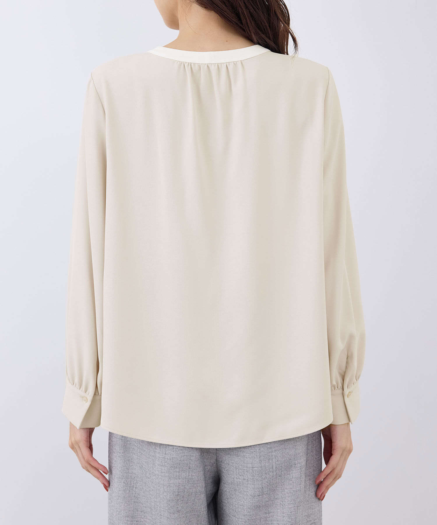 Rope&rsquo;Picnic「【2サイズ展開】メタルボタンリボンタイ長袖ブラウス」|シャツ・ブラウス|