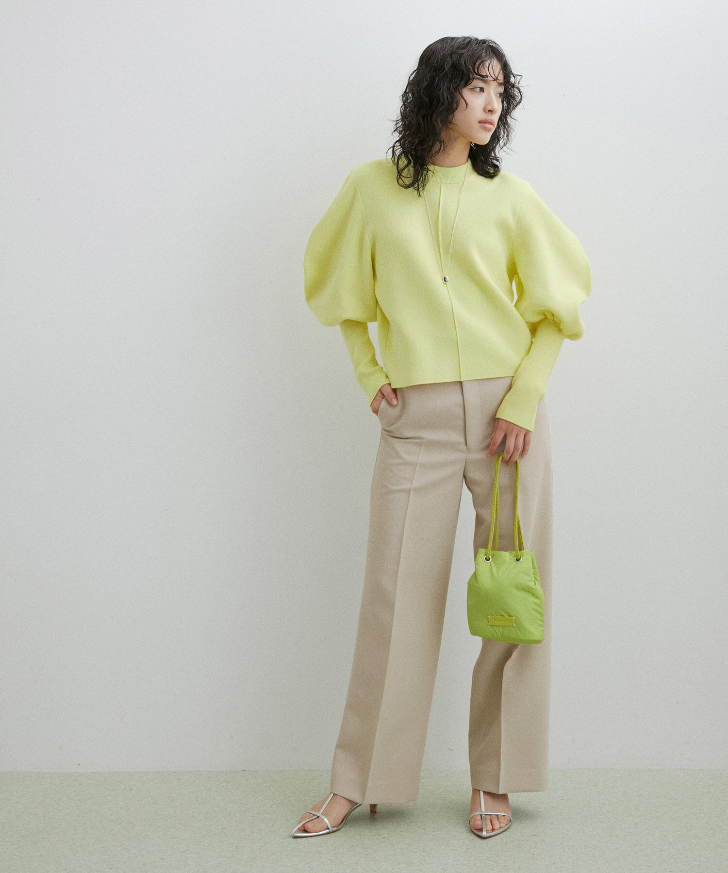 ADAM ET ROPE'「【サステナブル】ワイドスラックス」|スラックス|