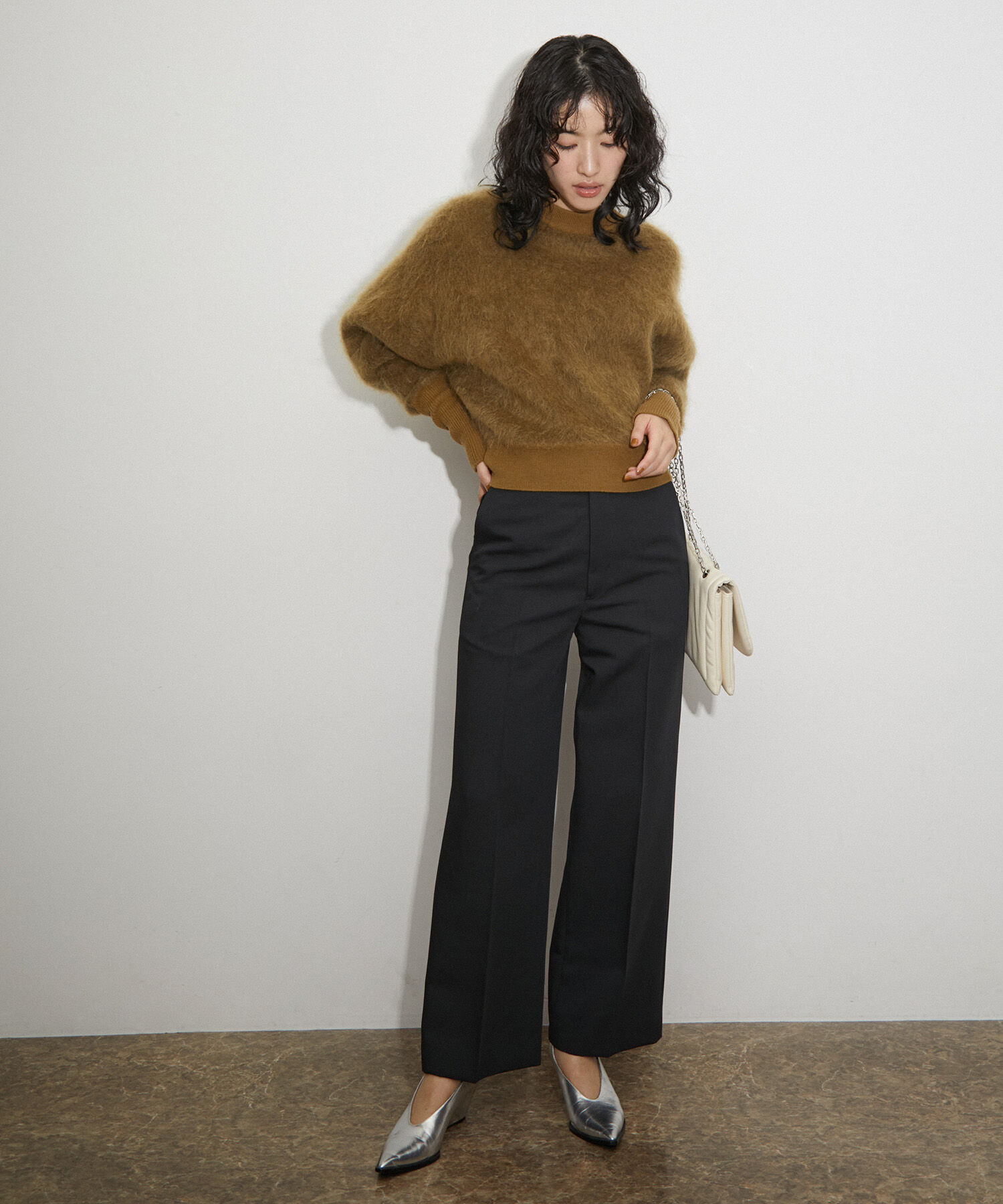 ADAM ET ROPE'「【サステナブル】ワイドスラックス」|スラックス|