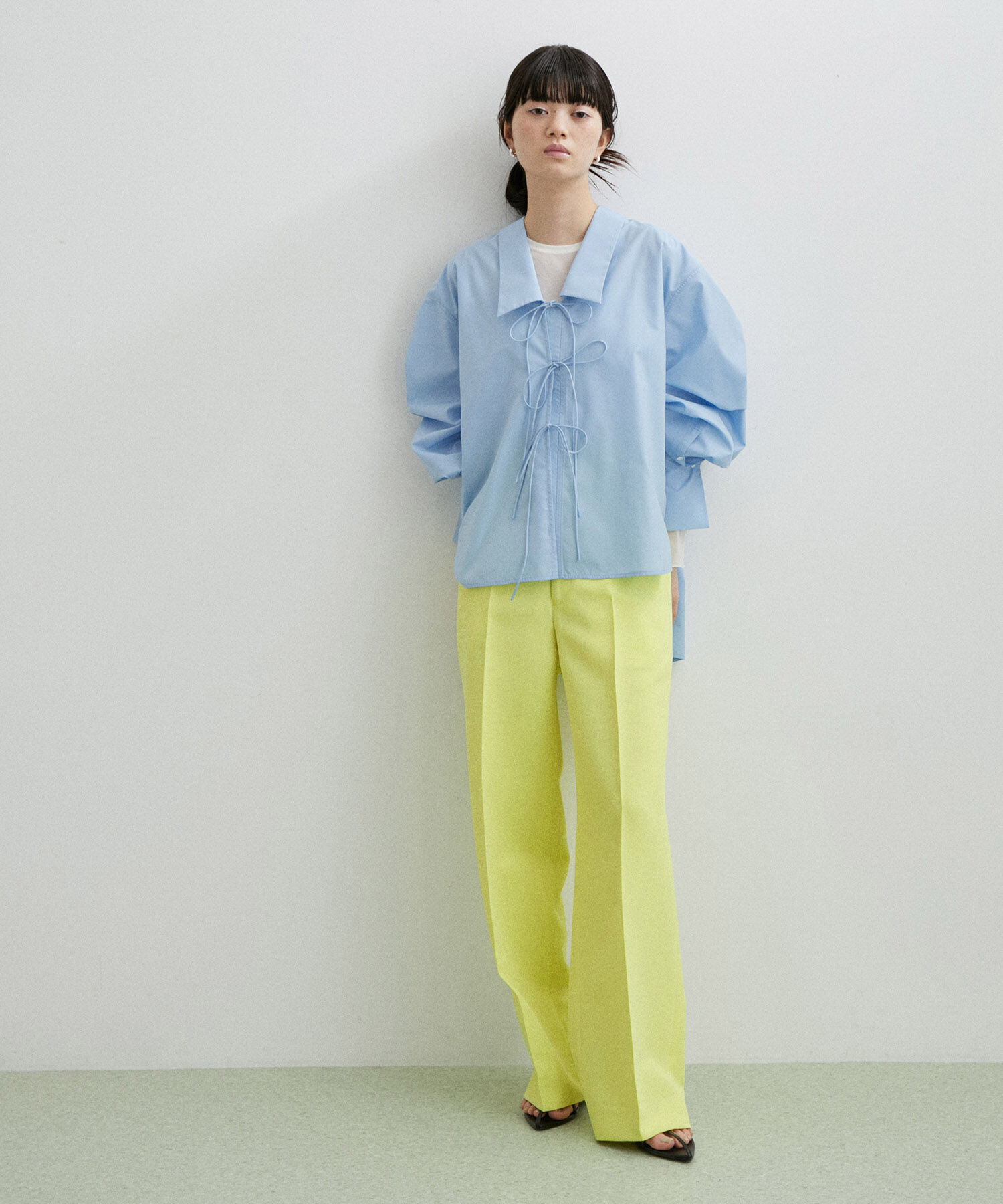 ADAM ET ROPE'「【サステナブル】ワイドスラックス」|スラックス|