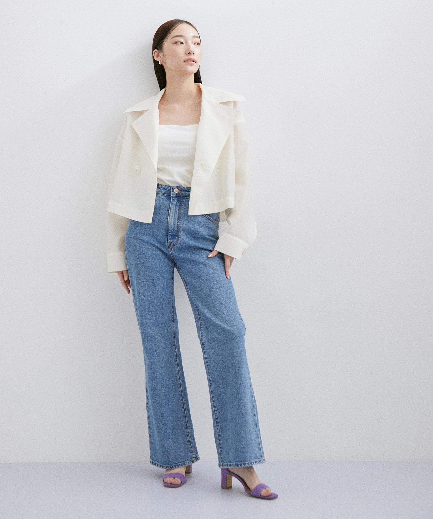 ADAM ET ROPE'「シアージャケットブラウス」|シャツ・ブラウス|