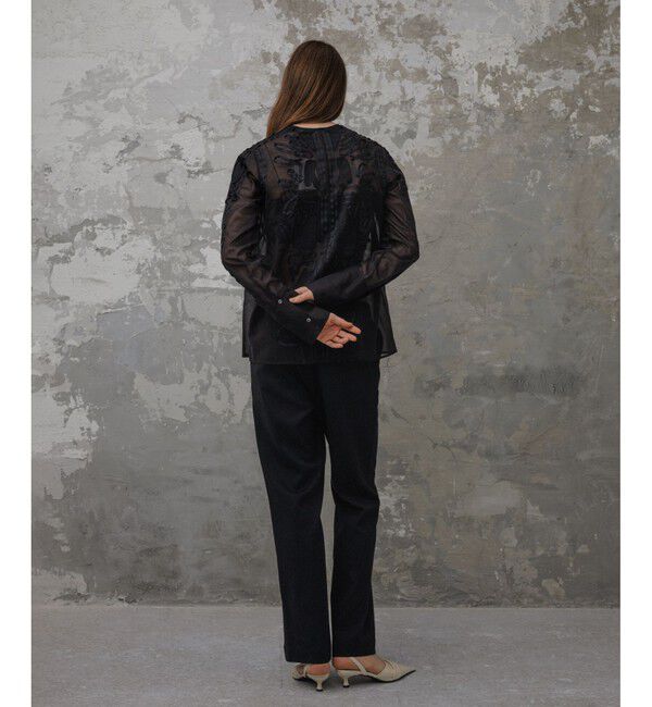 ADAM ET ROPE'「【EMOELLE】ステッチエンブロイダリーブラウス」|シャツ・ブラウス|