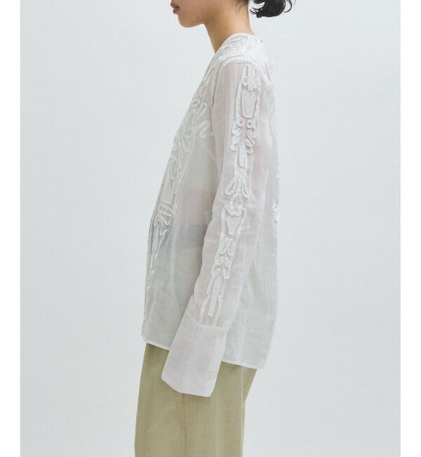ADAM ET ROPE'「【EMOELLE】ステッチエンブロイダリーブラウス」|シャツ・ブラウス|