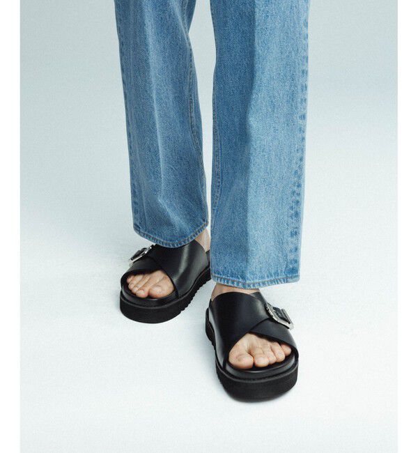 ADAM ET ROPE'「ウエスタンバックルサンダル」|サンダル|