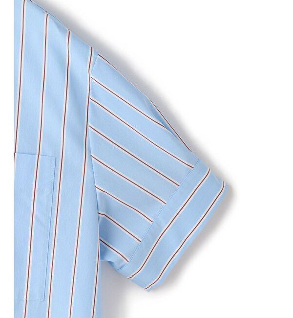 ADAM ET ROPE'「【サステナブル】バウンスカフステントラインシャツ」|シャツ・ブラウス|