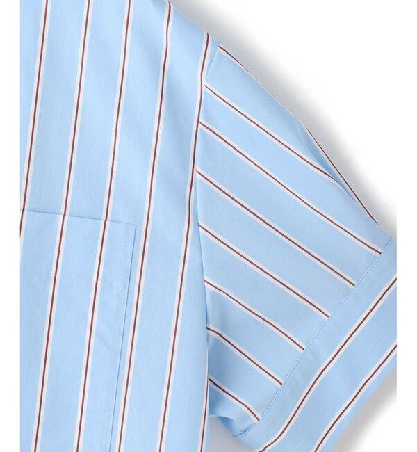 ADAM ET ROPE'「【サステナブル】バウンスカフステントラインシャツ」|シャツ・ブラウス|