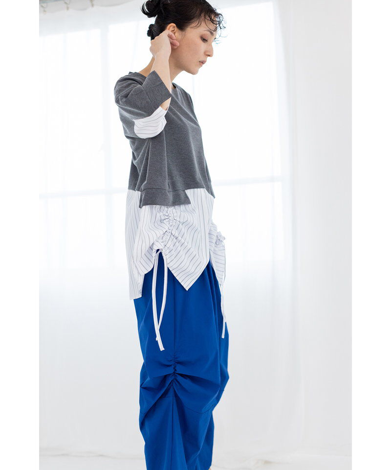  「切替ドローストリングプルオーバー」|Tシャツ・カットソー|