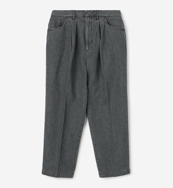  「FARAH | ツータック ワイドデニムパンツ MEN」|デニム|GREY