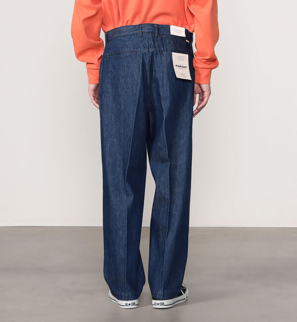  「FARAH | ツータック ワイドデニムパンツ MEN」|デニム|