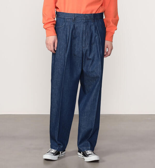  「FARAH | ツータック ワイドデニムパンツ MEN」|デニム|