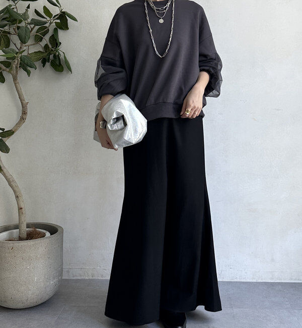  「【WEB限定】チュールレイヤードプルオーバー」|Tシャツ・カットソー|