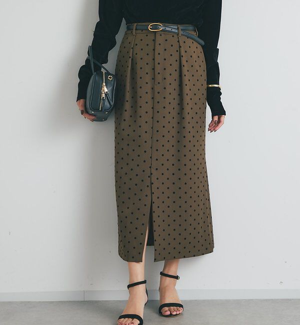  「《大人可愛い・着映え力抜群◎》フロッキードットタックスカート」|スカート|