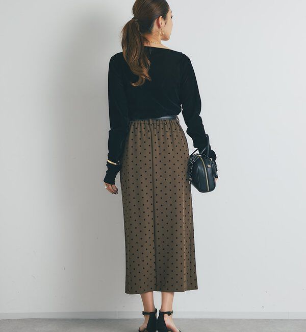  「《大人可愛い・着映え力抜群◎》フロッキードットタックスカート」|スカート|