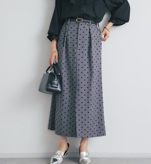  「《大人可愛い・着映え力抜群◎》フロッキードットタックスカート」|スカート|