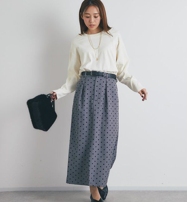  「《大人可愛い・着映え力抜群◎》フロッキードットタックスカート」|スカート|