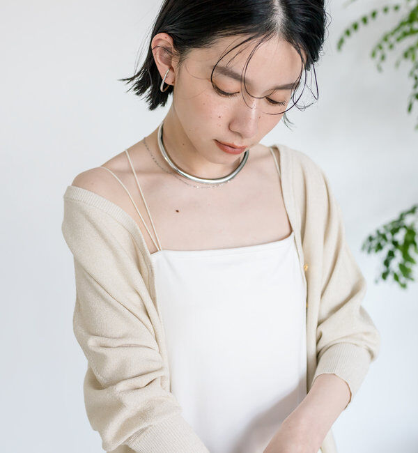  「【カップ付きで楽ちん】カップインブラトップ」|キャミソール|