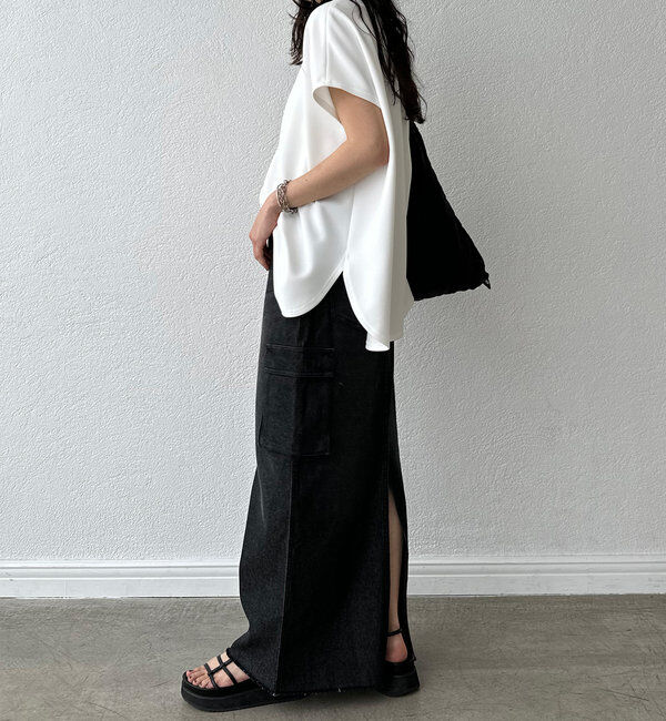  「【やわらかな着心地】ハーフスリーブダンボールプルオーバー」|Tシャツ・カットソー|